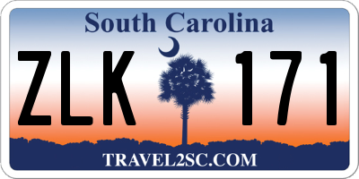 SC license plate ZLK171