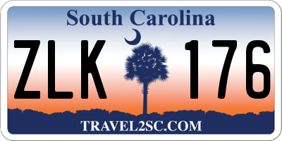 SC license plate ZLK176