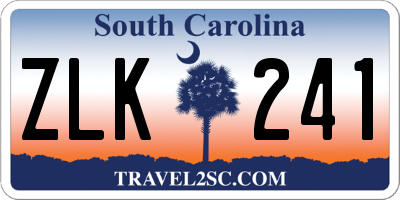 SC license plate ZLK241