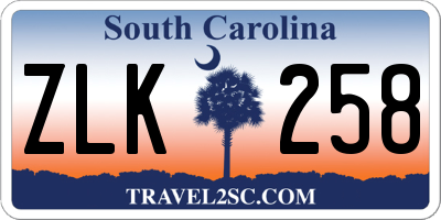 SC license plate ZLK258