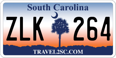 SC license plate ZLK264