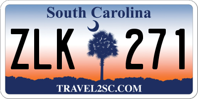SC license plate ZLK271
