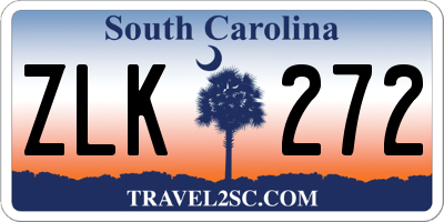 SC license plate ZLK272