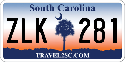 SC license plate ZLK281