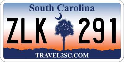 SC license plate ZLK291