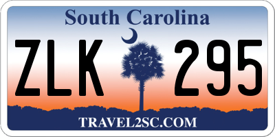 SC license plate ZLK295