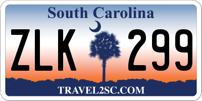 SC license plate ZLK299