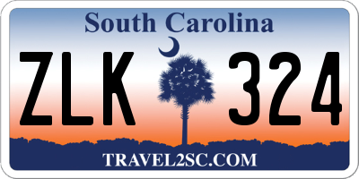 SC license plate ZLK324