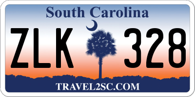 SC license plate ZLK328