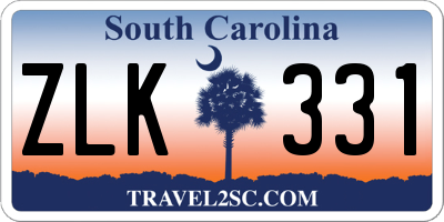 SC license plate ZLK331