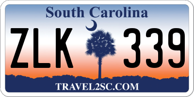SC license plate ZLK339