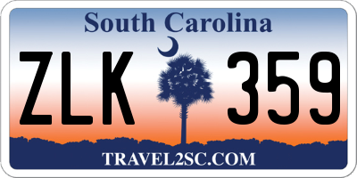 SC license plate ZLK359