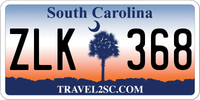 SC license plate ZLK368