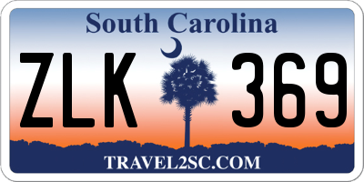 SC license plate ZLK369