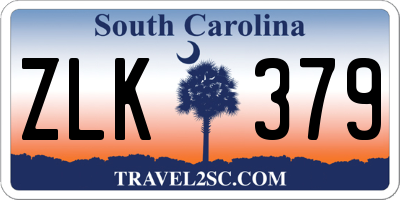 SC license plate ZLK379