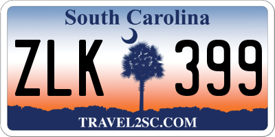 SC license plate ZLK399