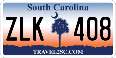 SC license plate ZLK408