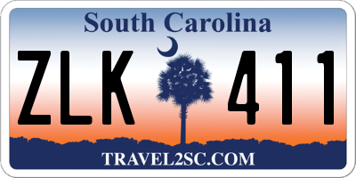 SC license plate ZLK411