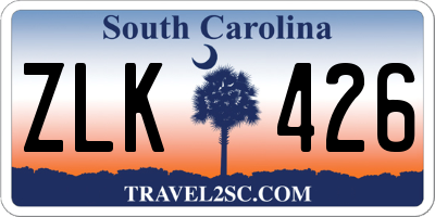 SC license plate ZLK426