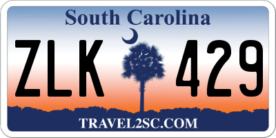 SC license plate ZLK429