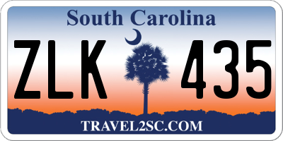SC license plate ZLK435