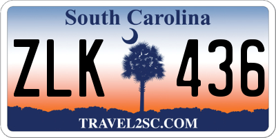 SC license plate ZLK436
