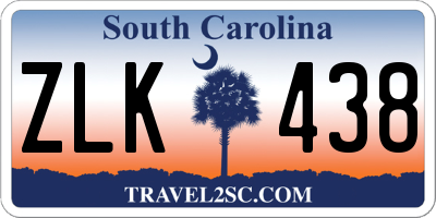 SC license plate ZLK438