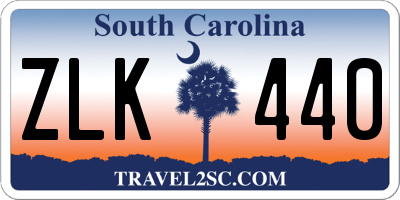 SC license plate ZLK440