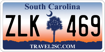 SC license plate ZLK469