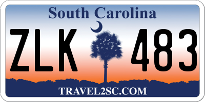 SC license plate ZLK483