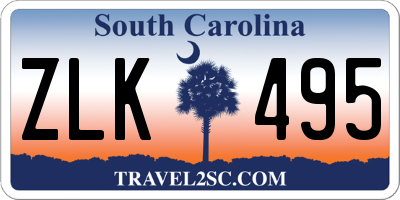SC license plate ZLK495