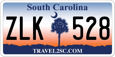 SC license plate ZLK528