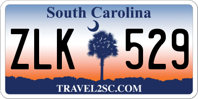 SC license plate ZLK529