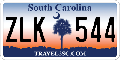 SC license plate ZLK544