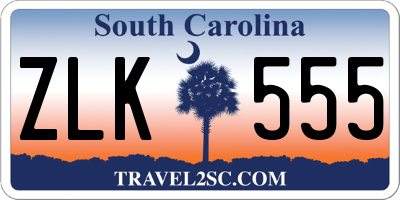 SC license plate ZLK555