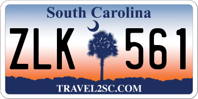 SC license plate ZLK561