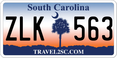 SC license plate ZLK563