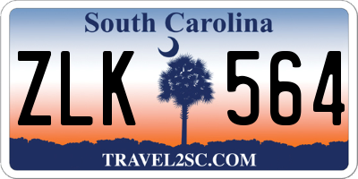 SC license plate ZLK564