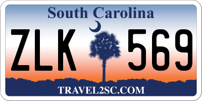 SC license plate ZLK569