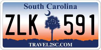 SC license plate ZLK591