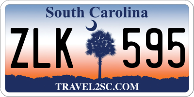 SC license plate ZLK595