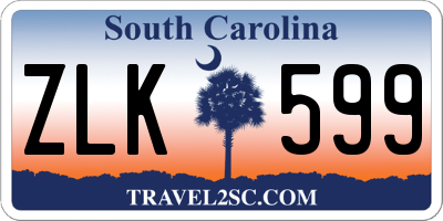 SC license plate ZLK599