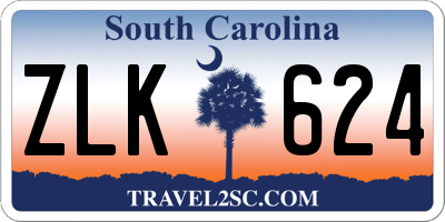 SC license plate ZLK624
