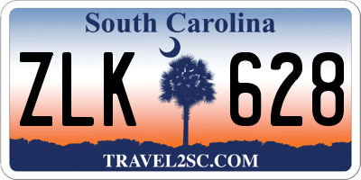 SC license plate ZLK628
