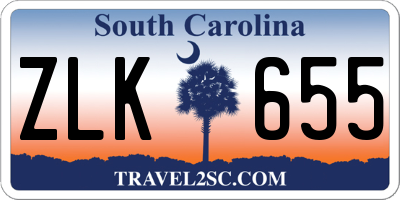 SC license plate ZLK655