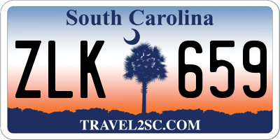 SC license plate ZLK659