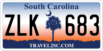SC license plate ZLK683