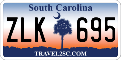 SC license plate ZLK695