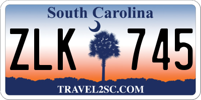 SC license plate ZLK745