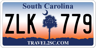 SC license plate ZLK779